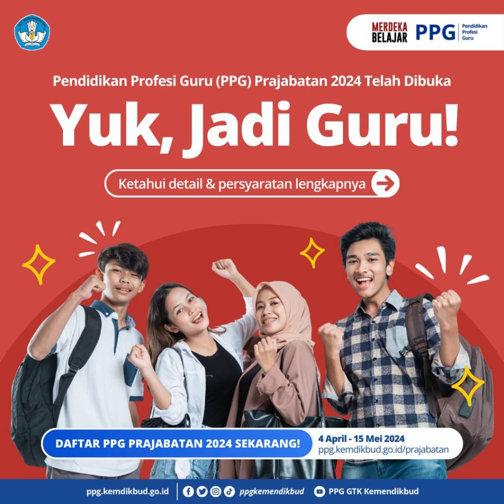 Ini Link Daftar Program Pendidikan Profesi Guru (PPG) Prajabatan 2024 dari&nbsp;Kemendikbud