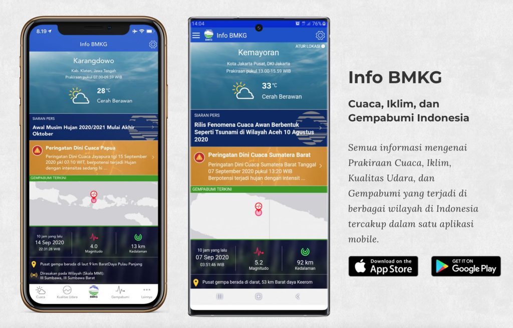 Aplikasi Info BMKG untuk Pantau Informasi Cuaca, Iklim, Kualitas Udara hingga Gempa&nbsp;Bumi