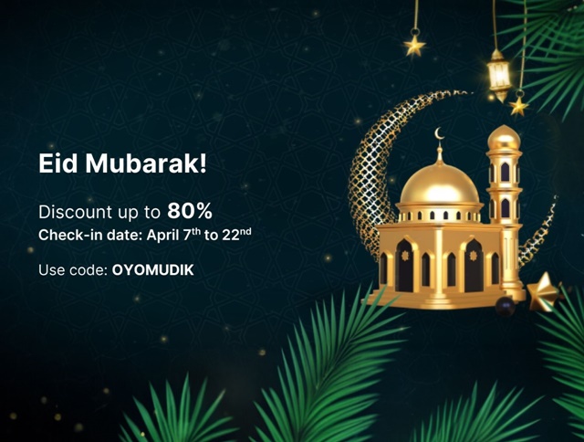 Lengkapi Momen Idul Fitri, OYO Bagi Diskon Hingga 80&nbsp;Persen