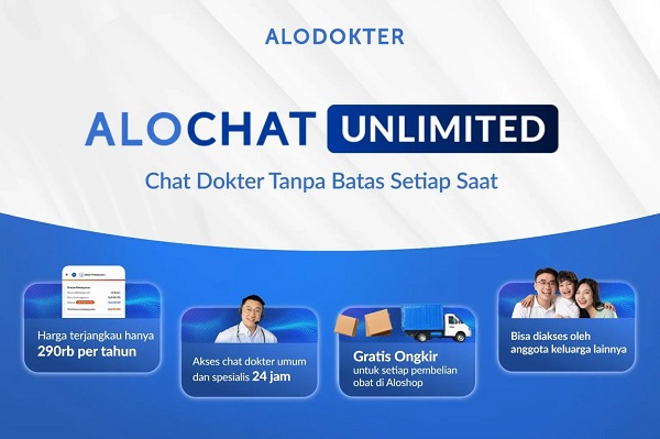 Alodokter Hadirkan Alochat Unlimited, Fitur Chat Dokter Tanpa&nbsp;Batas